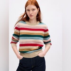 Gap CashSoft Crewneck Sweater in Happy Stripe